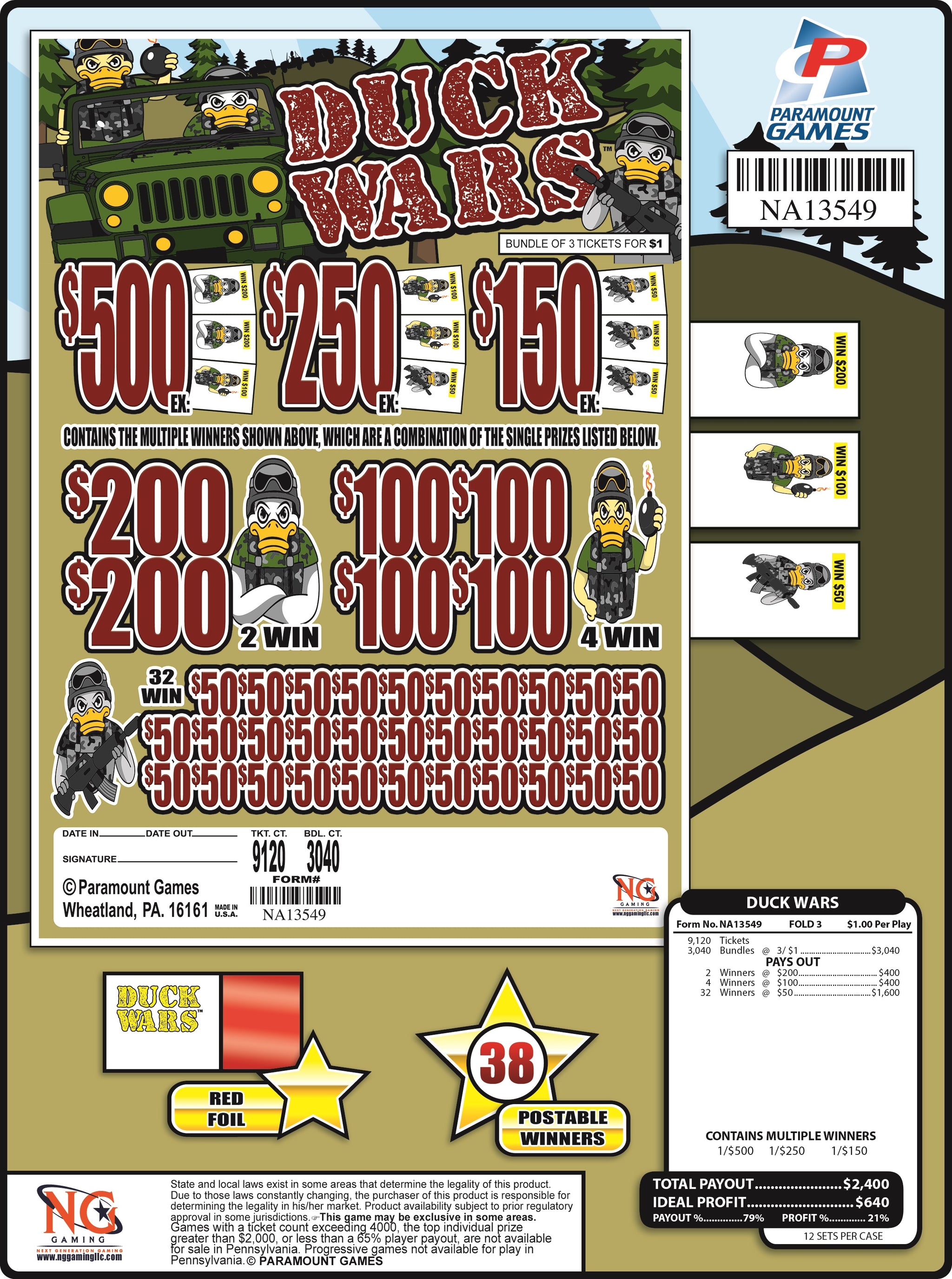 Jar Tickets – NG Gaming North Dakota