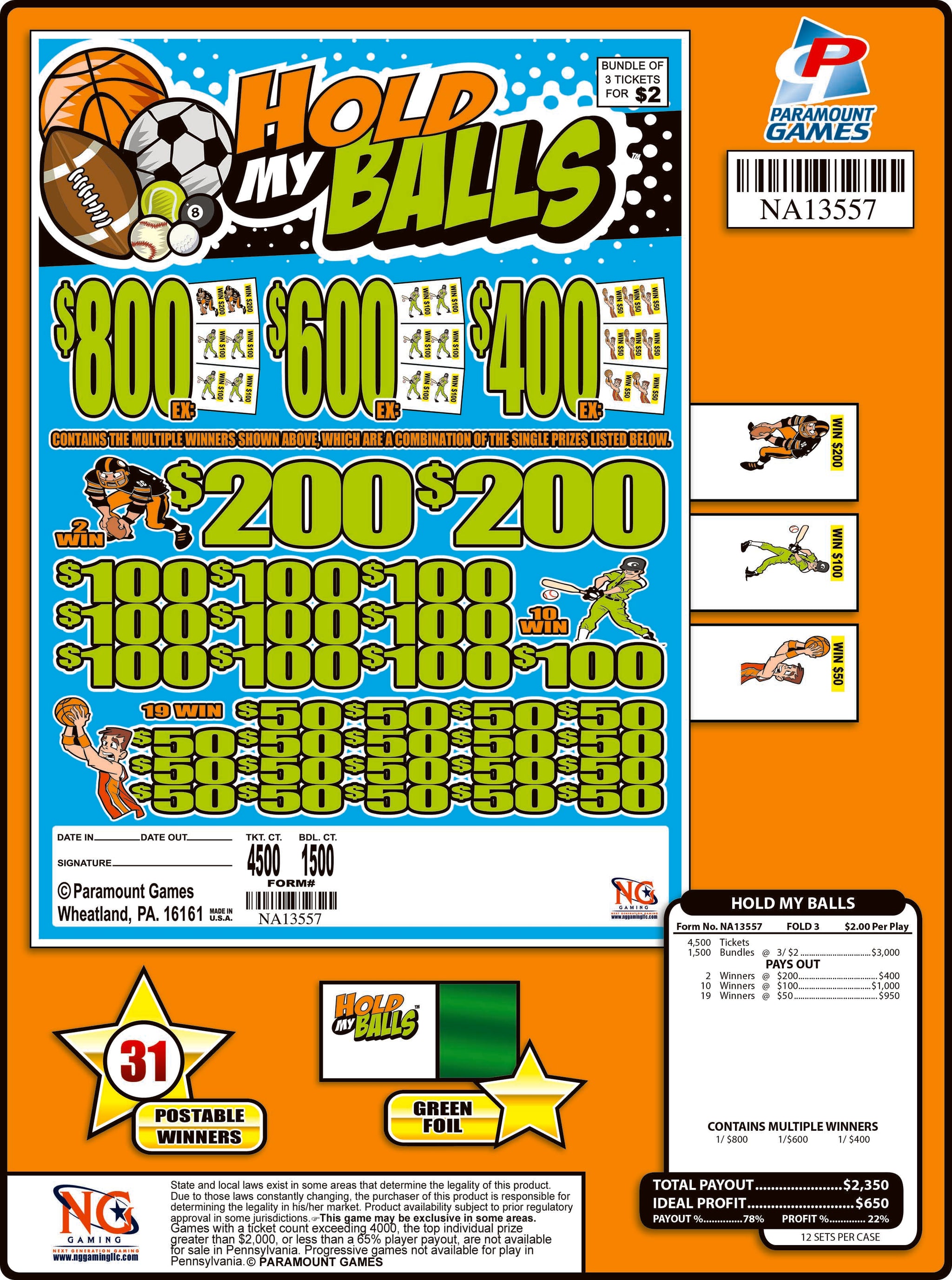 $2 Jar-Top $800 – NG Gaming North Dakota