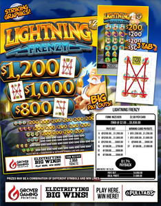 Lightning Frenzy $2 - Pull Tab #NGZS1029