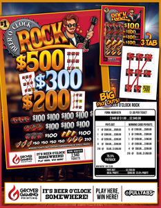 Beer O'Clock Rock   $1 - Pull Tab #NGBR1079