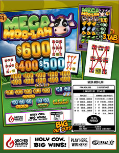 MEGA MOO-LAH $1 Pull-Tab  #NGML1009