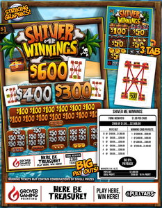 Shiver Me Winnings   $1 - Pull Tab  #NGSW1019