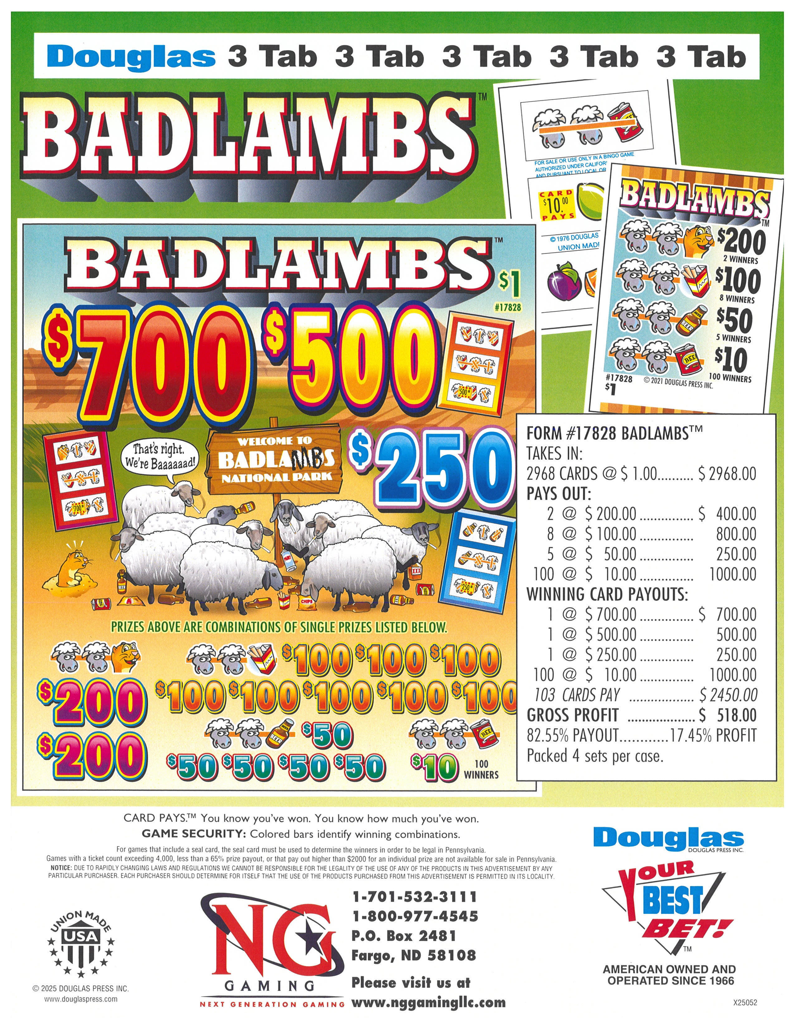 Badlambs $1 - Pull Tab  #17828