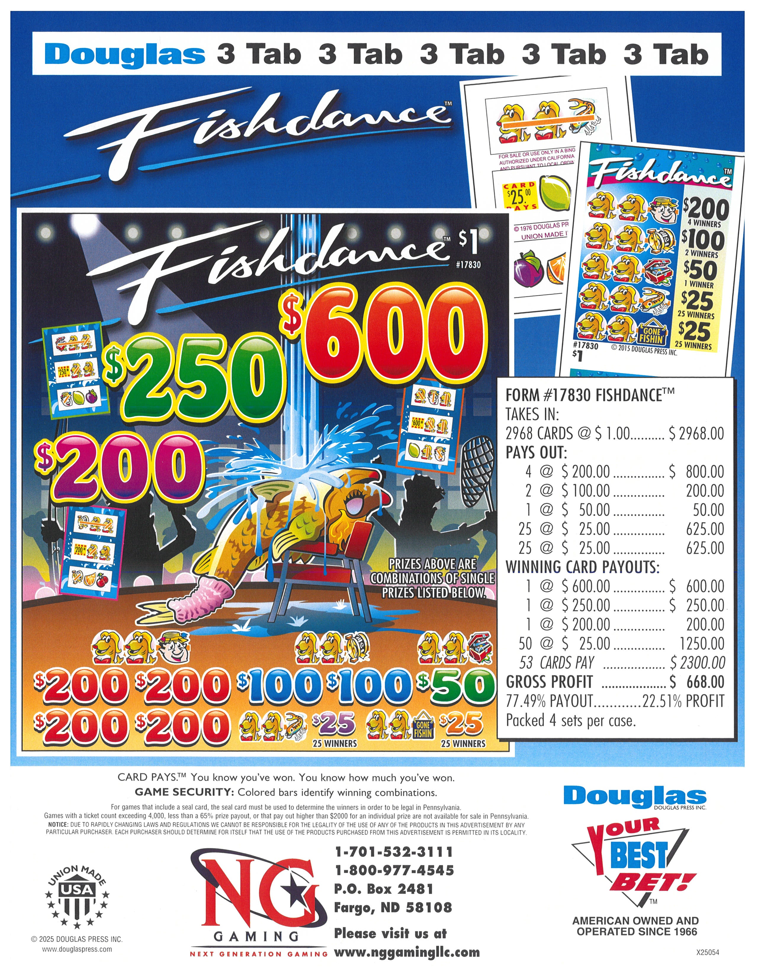 Fishdance  $1 - Pull Tab  #17830