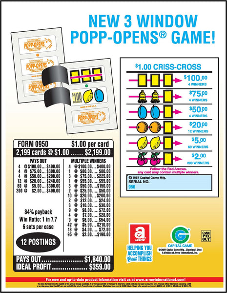 キムソンミン 2ショット券 9/6 Criss Cross $1- Pull Tab – NG Gaming North Dakota